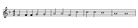 5. Ronde - staff notation