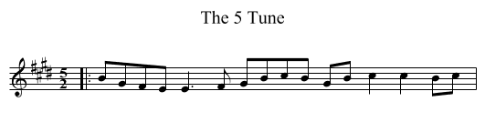 5 Tune, The  - staff notation