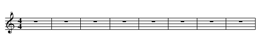 5. Une flûte sur la plage - staff notation