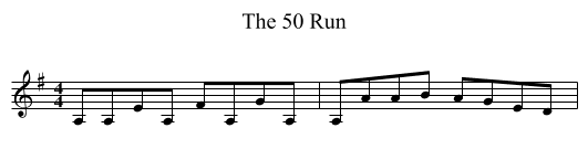50 Run, The  - staff notation