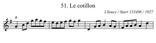 51. Le cotillon - staff notation