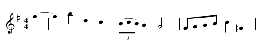 56. THE LOP-EARED MULE - staff notation