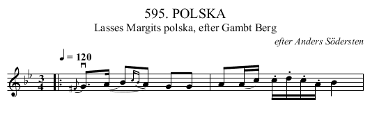 595. POLSKA - staff notation