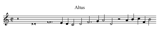 5v. Justus cor suum, - staff notation