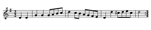6 Le Cavalier - staff notation