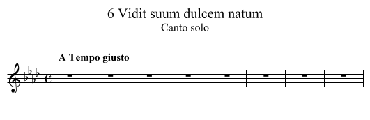 6 Vidit suum dulcem natum - staff notation