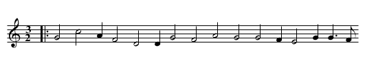 63. Galliard: The Fairie-round - staff notation