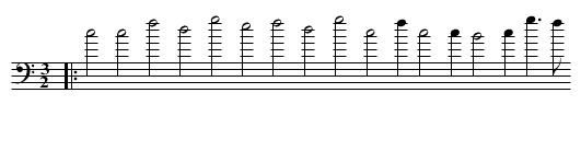 63. Galliard: The Fairie-round - staff notation