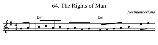 64. The Rights of Man - staff notation