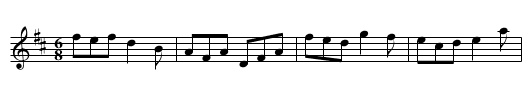 6/8 Andr&eacute; &agrave; Toto - staff notation