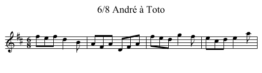 6/8 André à Toto - staff notation