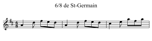6/8 de St-Germain - staff notation