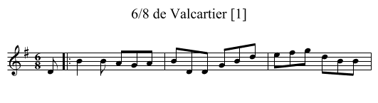 6/8 de Valcartier [1] - staff notation
