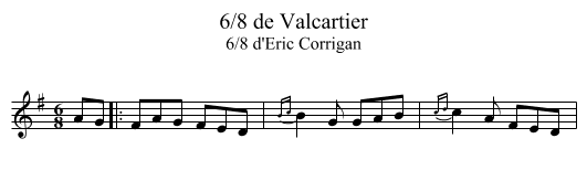 6/8 de Valcartier - staff notation