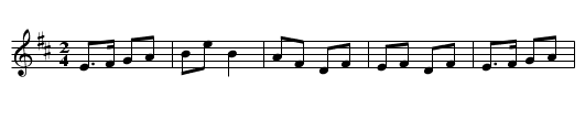 69th Street [in E] - staff notation