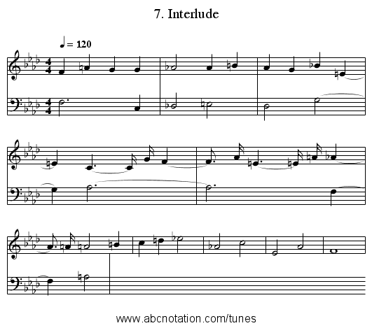 7. Interlude - staff notation