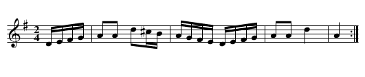 7. La Dragonne - staff notation