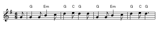 77. 6/8 Carols (32/16 bar jigs) - staff notation