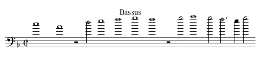7r. Qui vult venire post me - staff notation