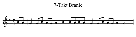 7-Takt Branle - staff notation
