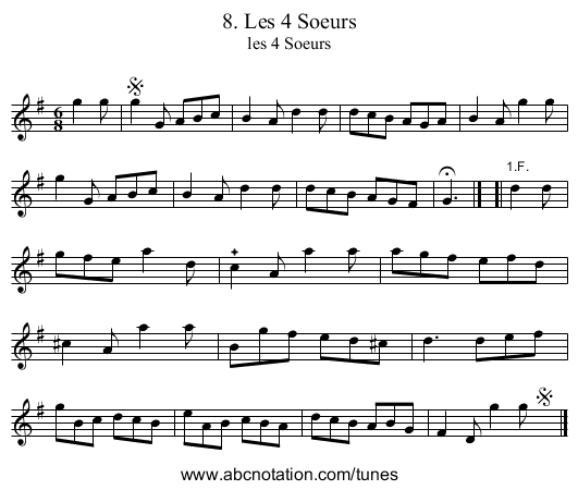 8. Les 4 Soeurs - staff notation