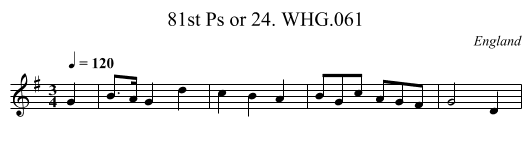81st Ps or 24. WHG.061 - staff notation