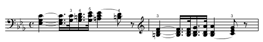 8th Sonata for piano - staff notation