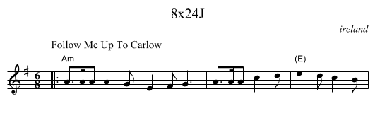 8x24J - staff notation