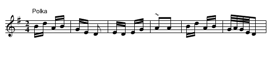 9. Hotfoot Polka - staff notation