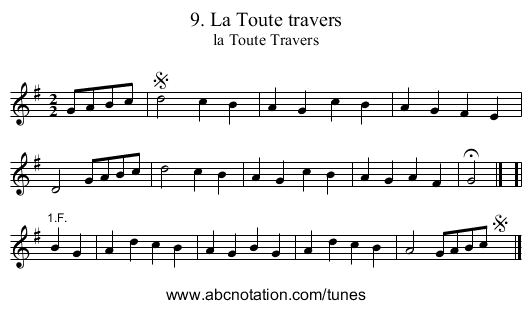 9. La Toute travers - staff notation