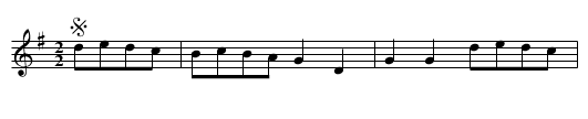 9.e La Nacr&eacute;on - staff notation