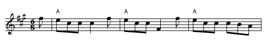 A and D - staff notation