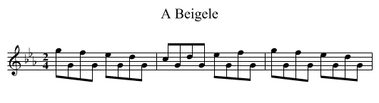 A Beigele - staff notation