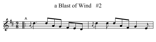 a Blast of Wind   #2 - staff notation