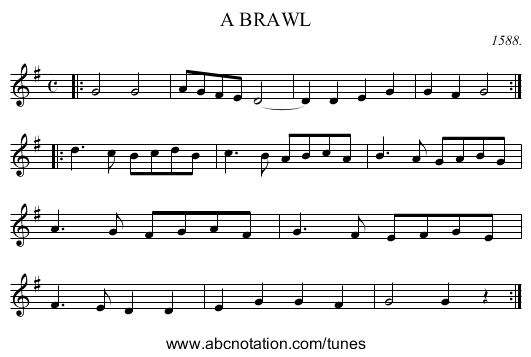A BRAWL - staff notation