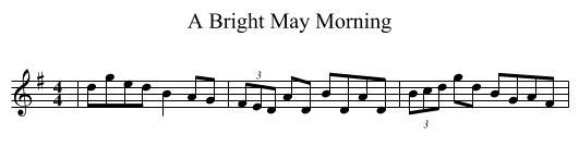 A Bright May Morning - staff notation