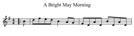 A Bright May Morning - staff notation