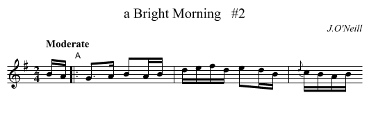 a Bright Morning   #2 - staff notation