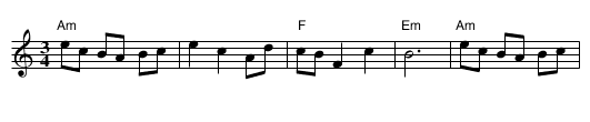 A Bruxa (C-Whistle 1 note high) - staff notation