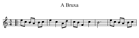A Bruxa - staff notation