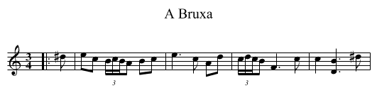 A Bruxa - staff notation