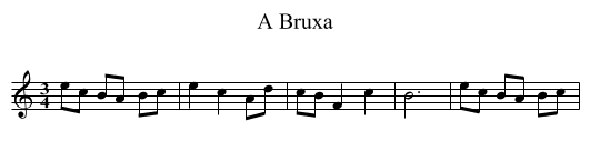 A Bruxa - staff notation