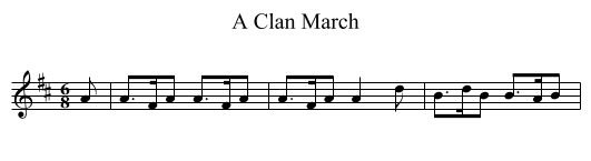 A Clan March - staff notation
