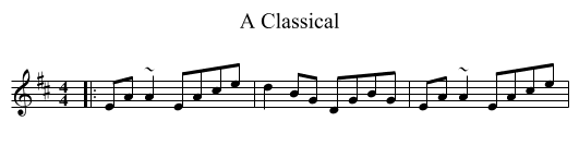 A Classical - staff notation