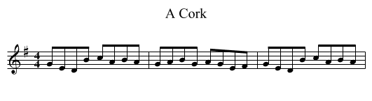 A Cork - staff notation