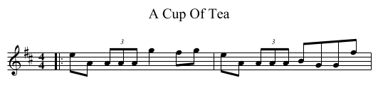 A Cup Of Tea - staff notation