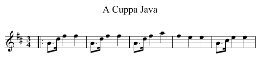 A Cuppa Java - staff notation