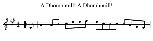 A Dhomhnuill! A Dhomhnuill! - staff notation