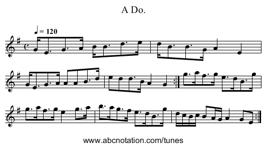 A Do. - staff notation