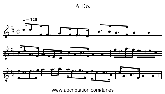 A Do. - staff notation